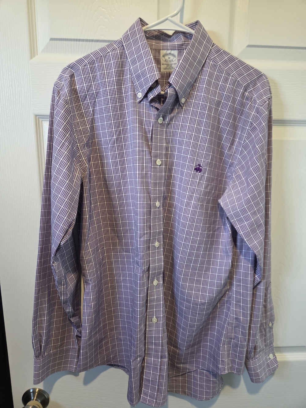 Brooks Brothers Purple Plaid Button-Down Shirt